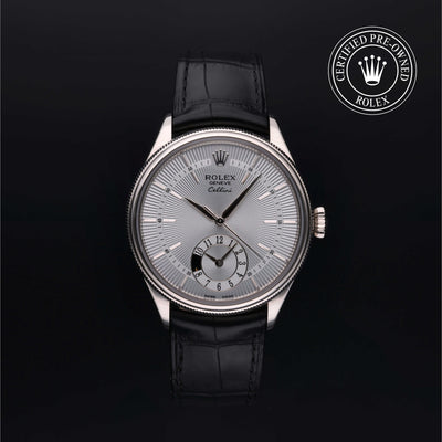 Rolex Certified Pre-owned Cellini M50529-0004 front on black background