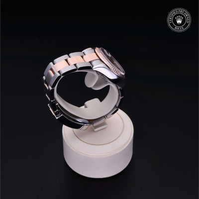 Rolex Certified Pre-owned Lady Datejust M279171-0002 front on black background
