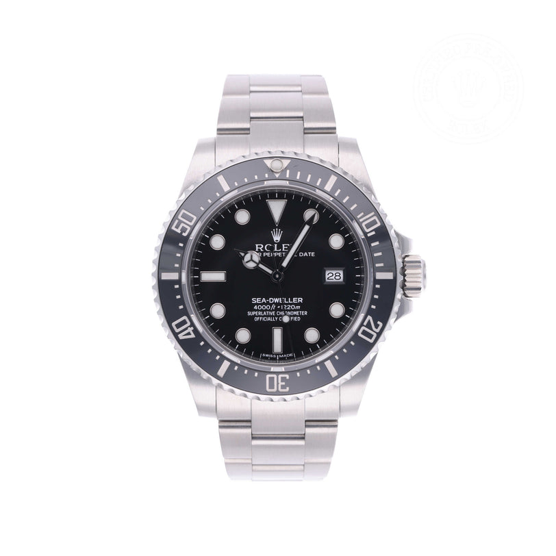 Rolex Certified Pre-owned Sea-Dweller M116600-0003 front on white background