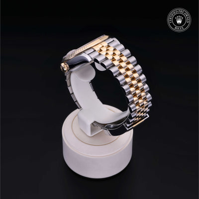 Rolex Certified Pre-owned Datejust M126233-0027 front on black background