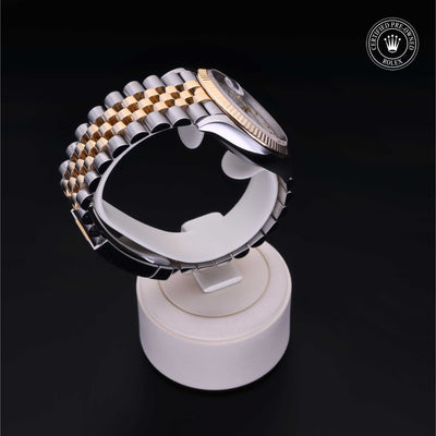 Rolex Certified Pre-owned Datejust M126233-0027 front on black background