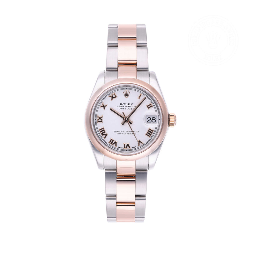 Rolex Certified Pre-owned Lady Datejust M178241-0009 front on white background