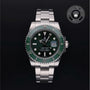 Rolex Certified Pre-owned Submariner M116610LV-0002 front on black background