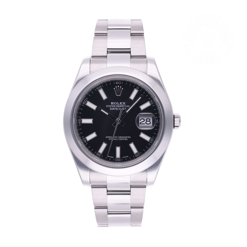Rolex Certified Pre-owned Datejust M116300-0001 front on white background