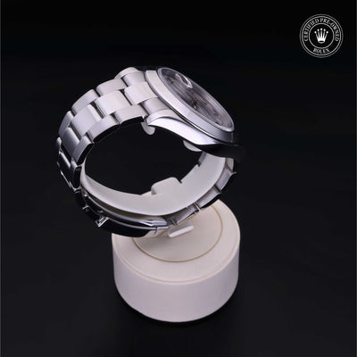 Rolex Certified Pre-owned Datejust M116300-0002 front on black background