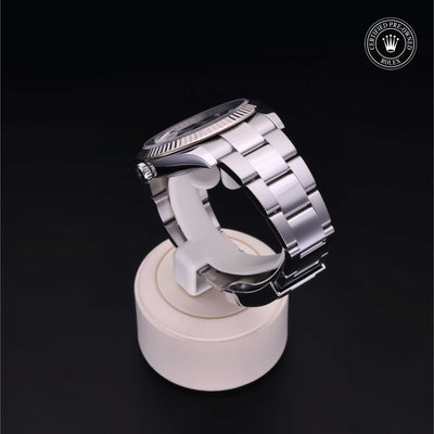 Rolex Certified Pre-owned Datejust M126334-0015 front on black background