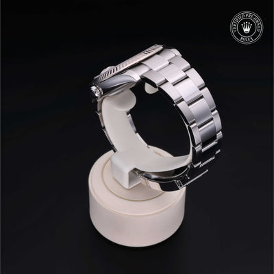Rolex Certified Pre-owned Datejust M126334-0010 front on black background