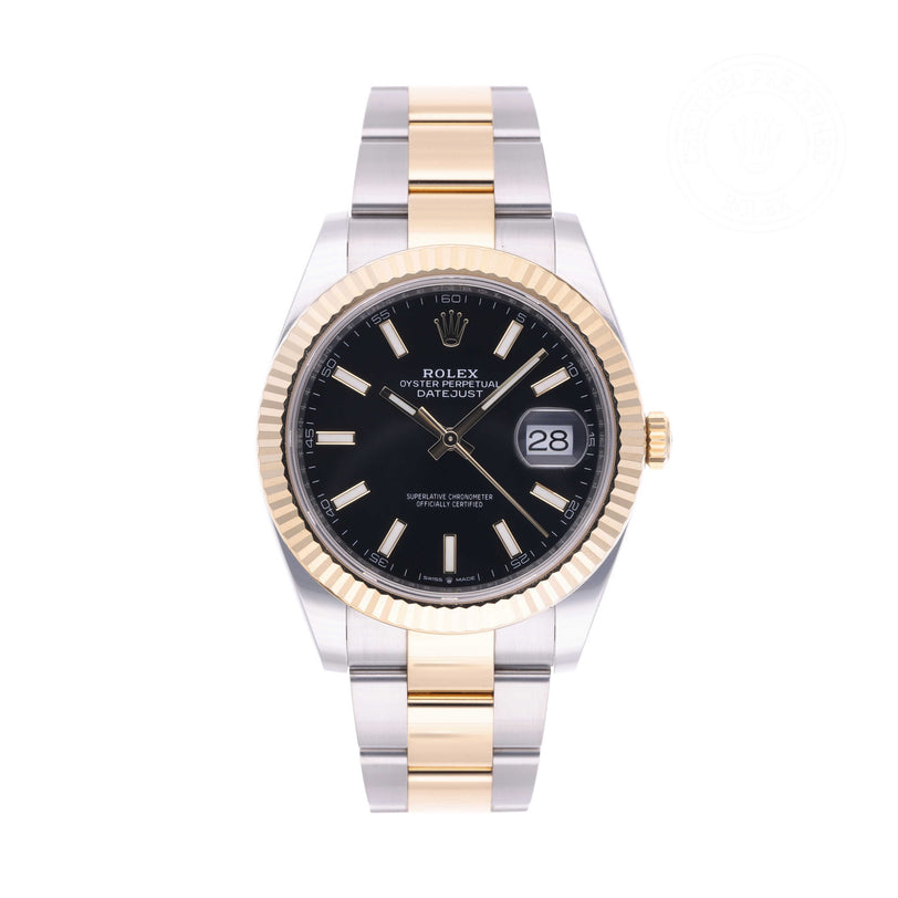 Rolex Certified Pre-owned Datejust M126333-0013 front on white background