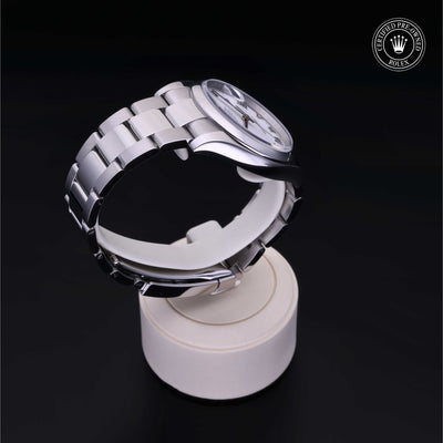 Rolex Certified Pre-owned Datejust M116200-0055 front on black background