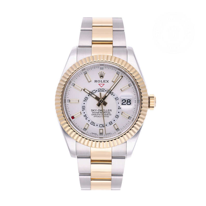 Rolex Certified Pre-owned Sky-Dweller M326933-0009 front on white background