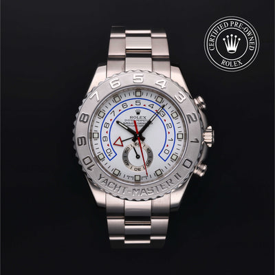 Rolex Certified Pre-owned Yacht-Master M116689-0001 front on black background