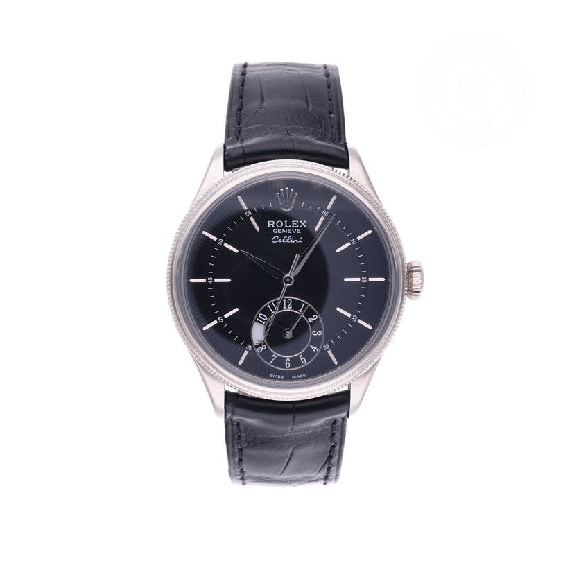Rolex Certified Pre-owned Cellini M50529-0005 front on white background