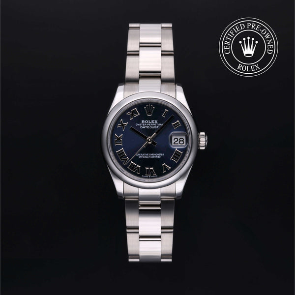 Rolex Certified Pre-owned Lady Datejust M278240-0017 front on black background