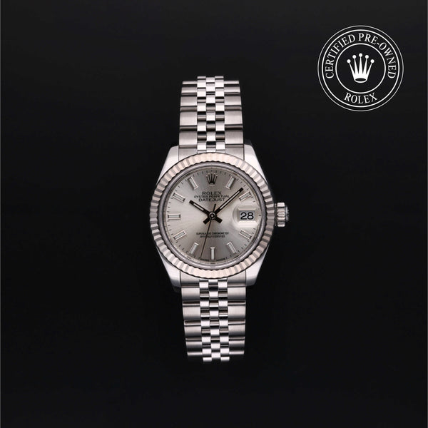 Rolex Certified Pre-owned Lady Datejust M279174-0005 front on black background