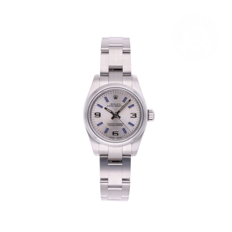 Rolex Certified Pre-owned Oyster Perpetual M176200-0008 front on white background