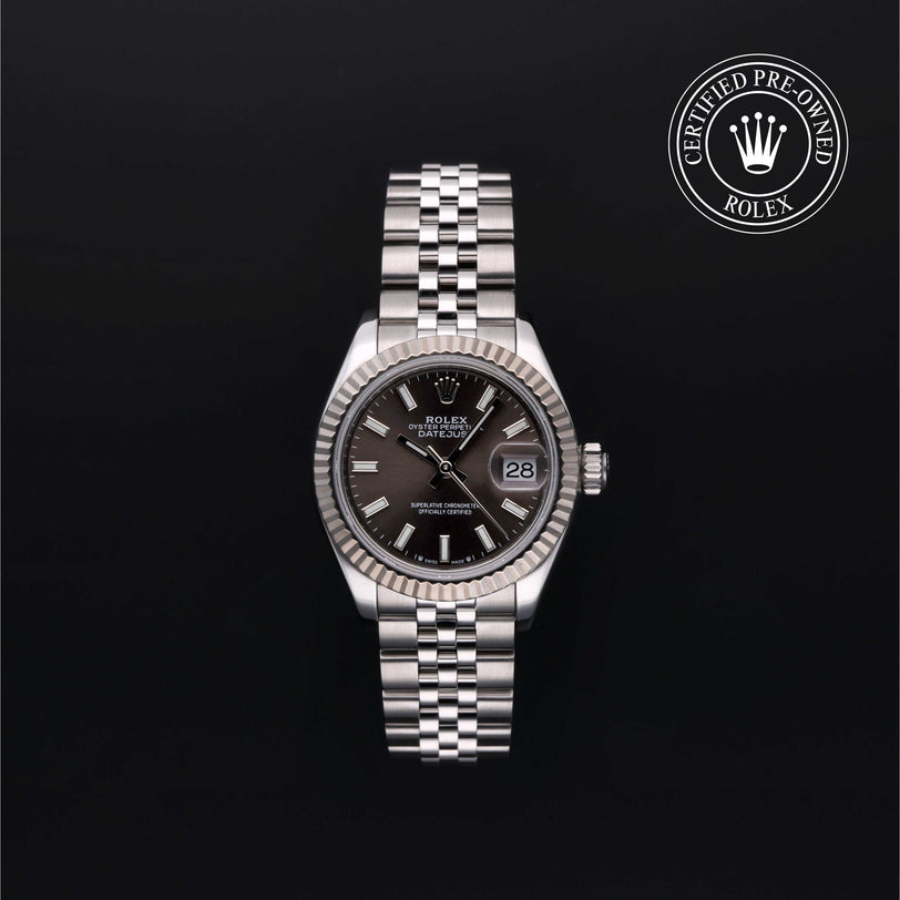 Rolex Certified Pre-owned Lady Datejust M279174-0011 front on black background