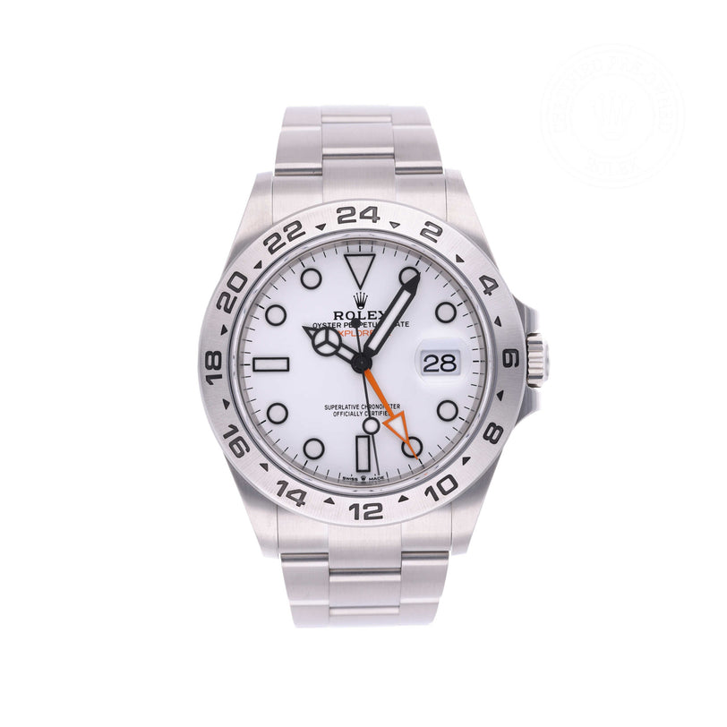 Rolex Certified Pre-owned Explorer M226570-0001 front on white background