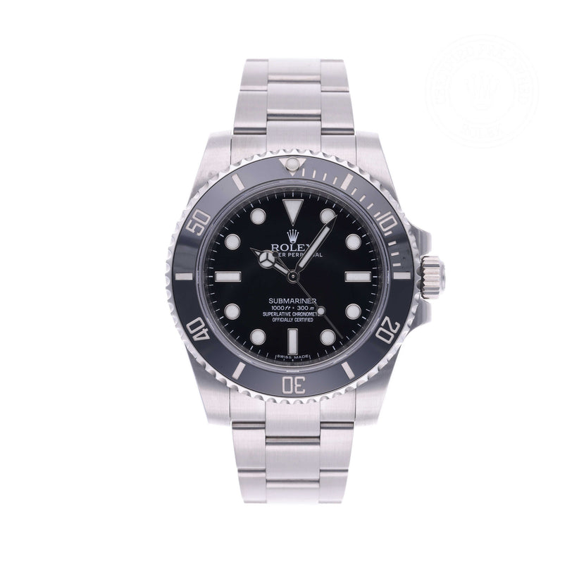 Rolex Certified Pre-owned Submariner M114060-0002 front on white background