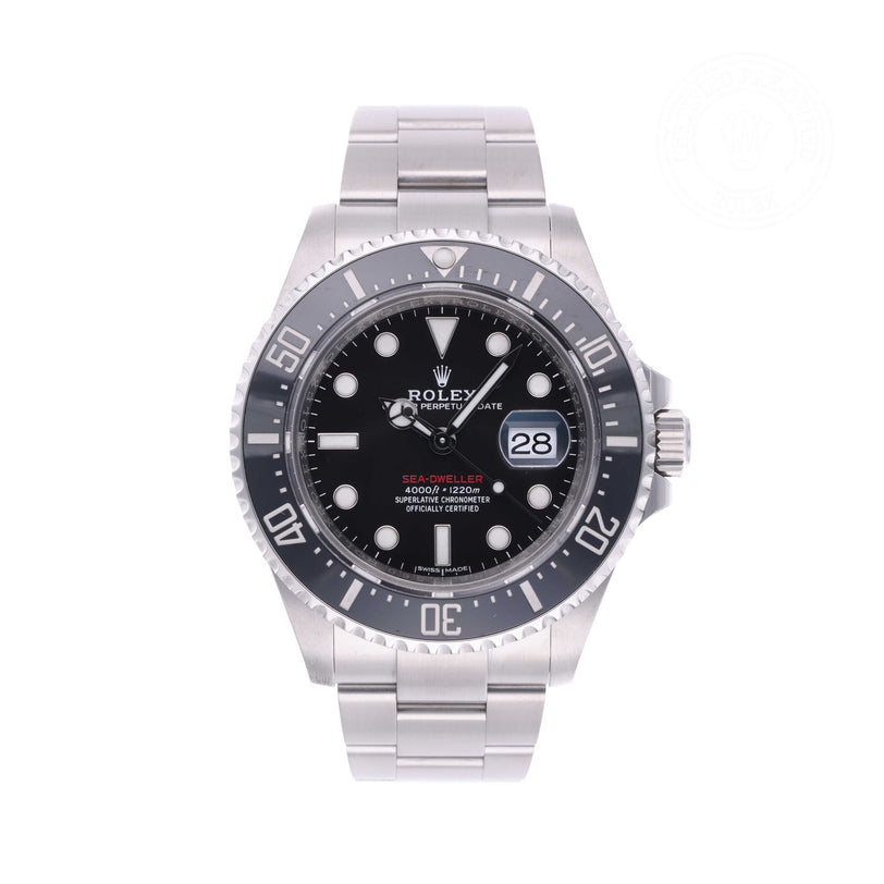 Rolex Certified Pre-owned Sea-Dweller M126600-0001 front on white background