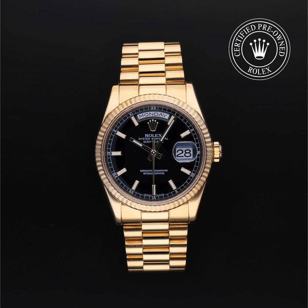 Rolex CPO Day-date M118238 front on white background