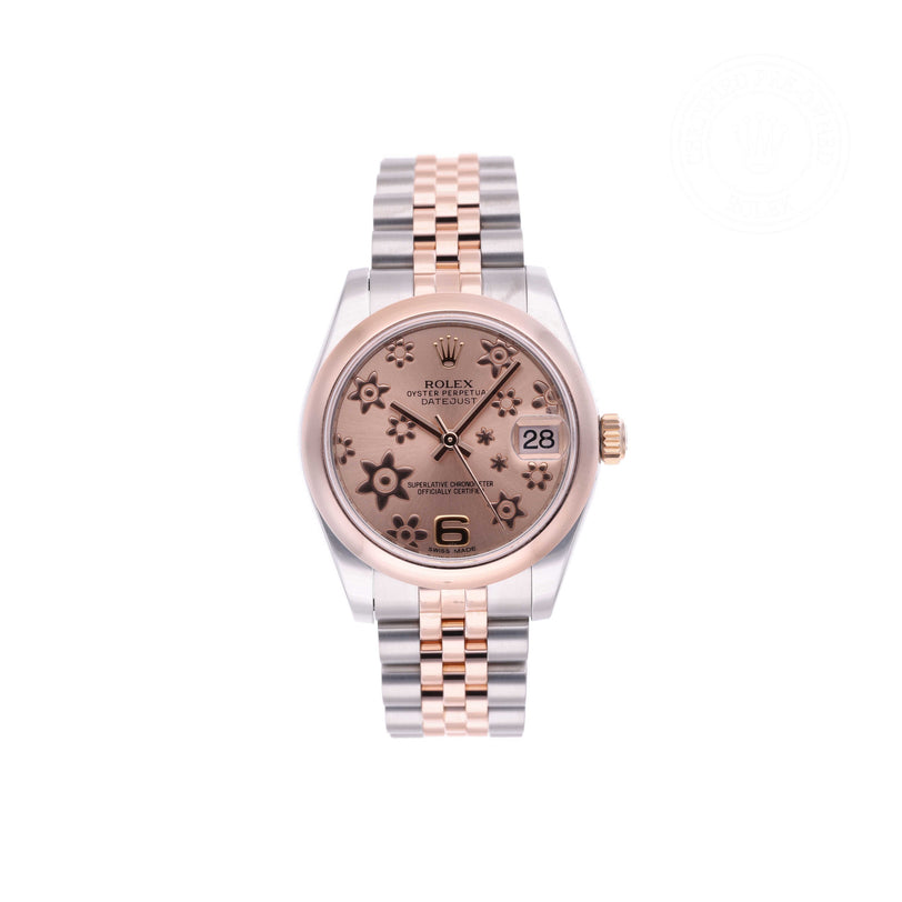 Rolex Certified Pre-owned Lady Datejust M178241-0069 front on white background