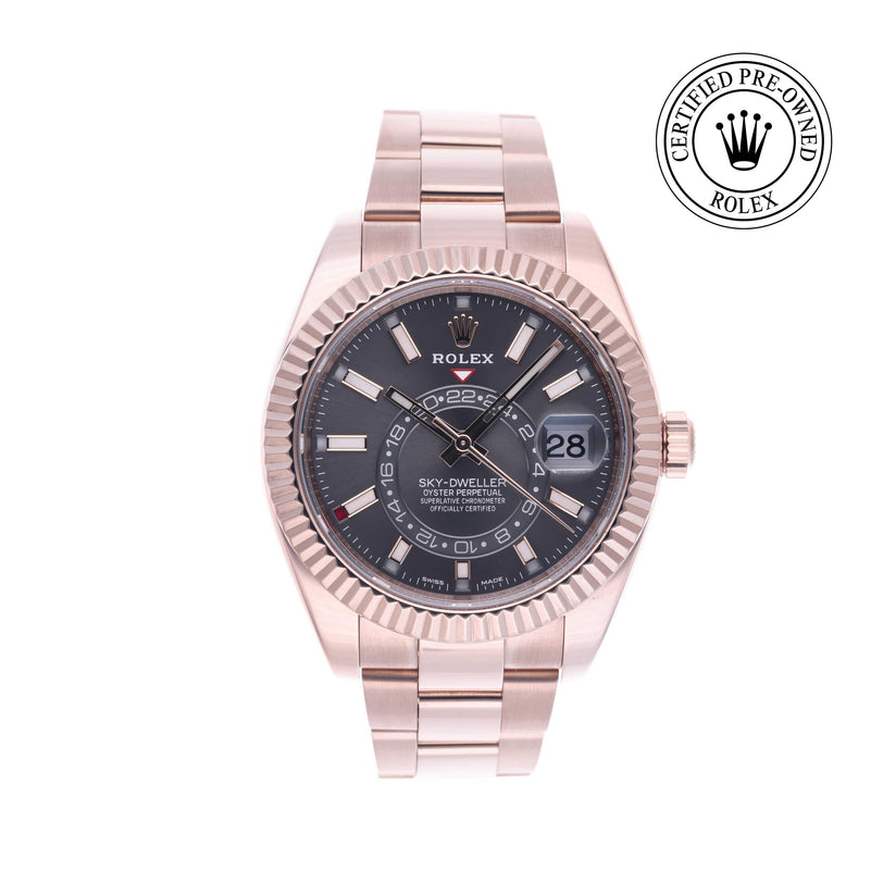 Rolex Certified Pre-owned Sky-Dweller M326935-0007 front on white background