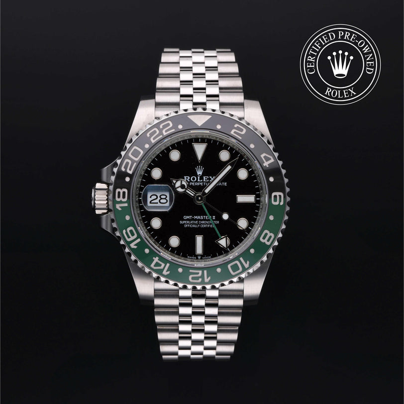 Rolex CPO GMT M126720VTNR front on white background