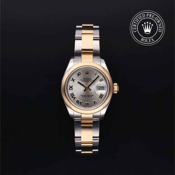 Rolex Certified Pre-owned Lady Datejust M279163-0006 front on black background