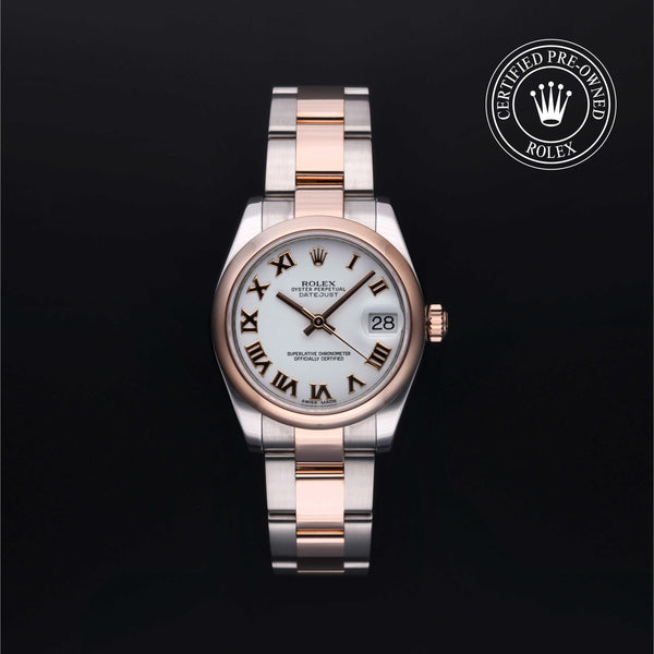 Rolex Certified Pre-owned Lady Datejust M178241-0068 front on black background