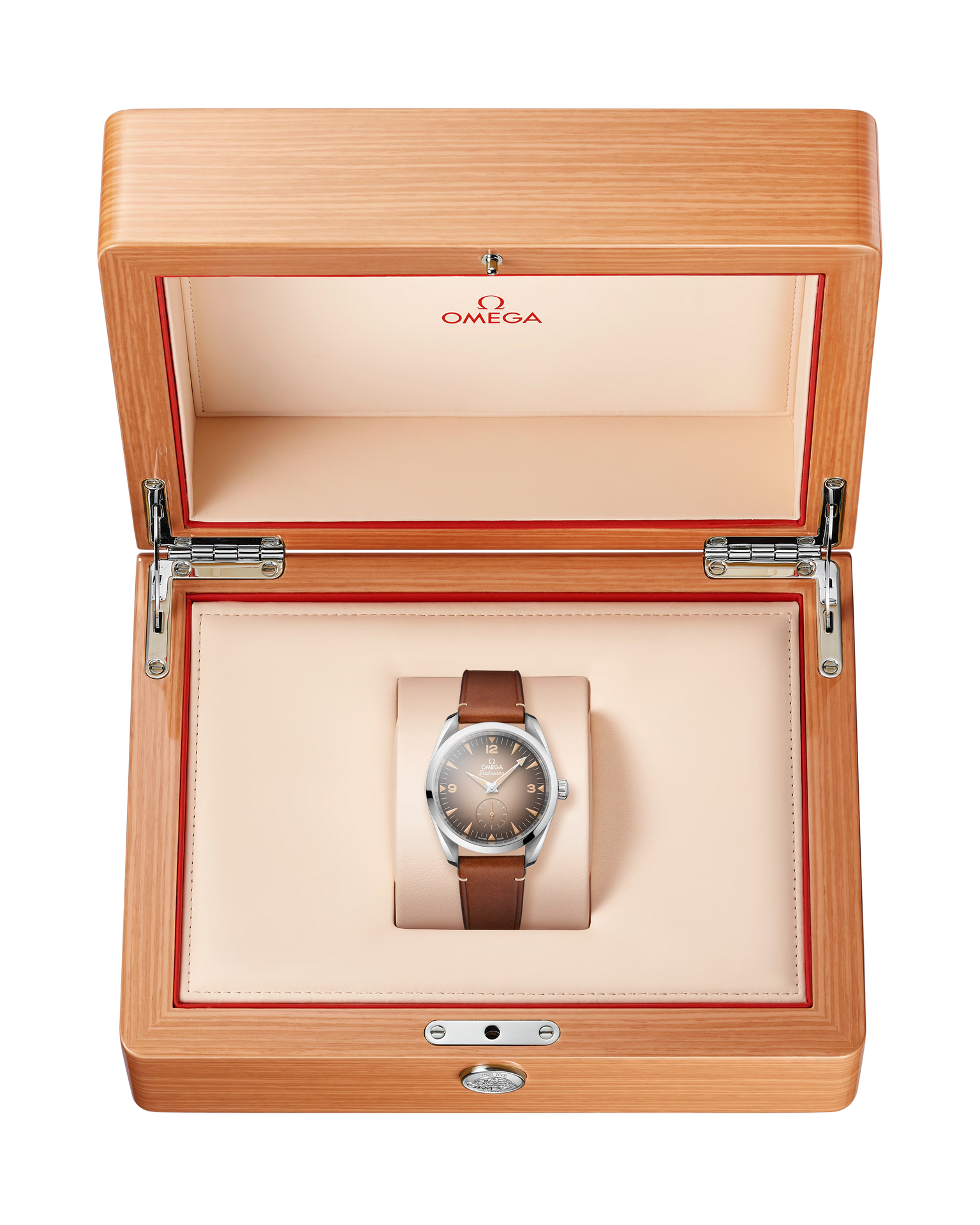 OMEGA Seamaster Railmaster Brown Dial Leather Strap