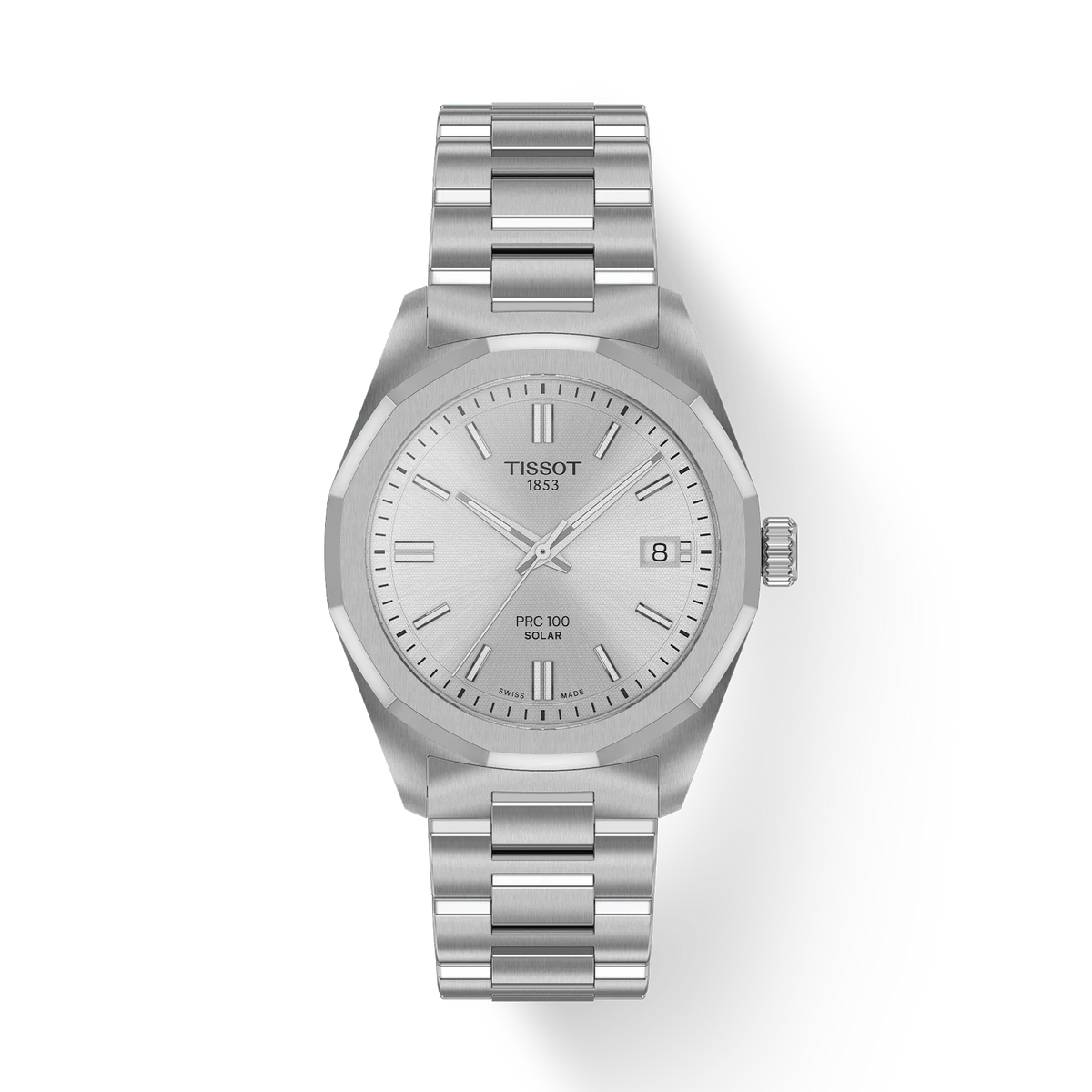 Tissot PRC 100 Solar 34mm 34mm Steel Silver Dial