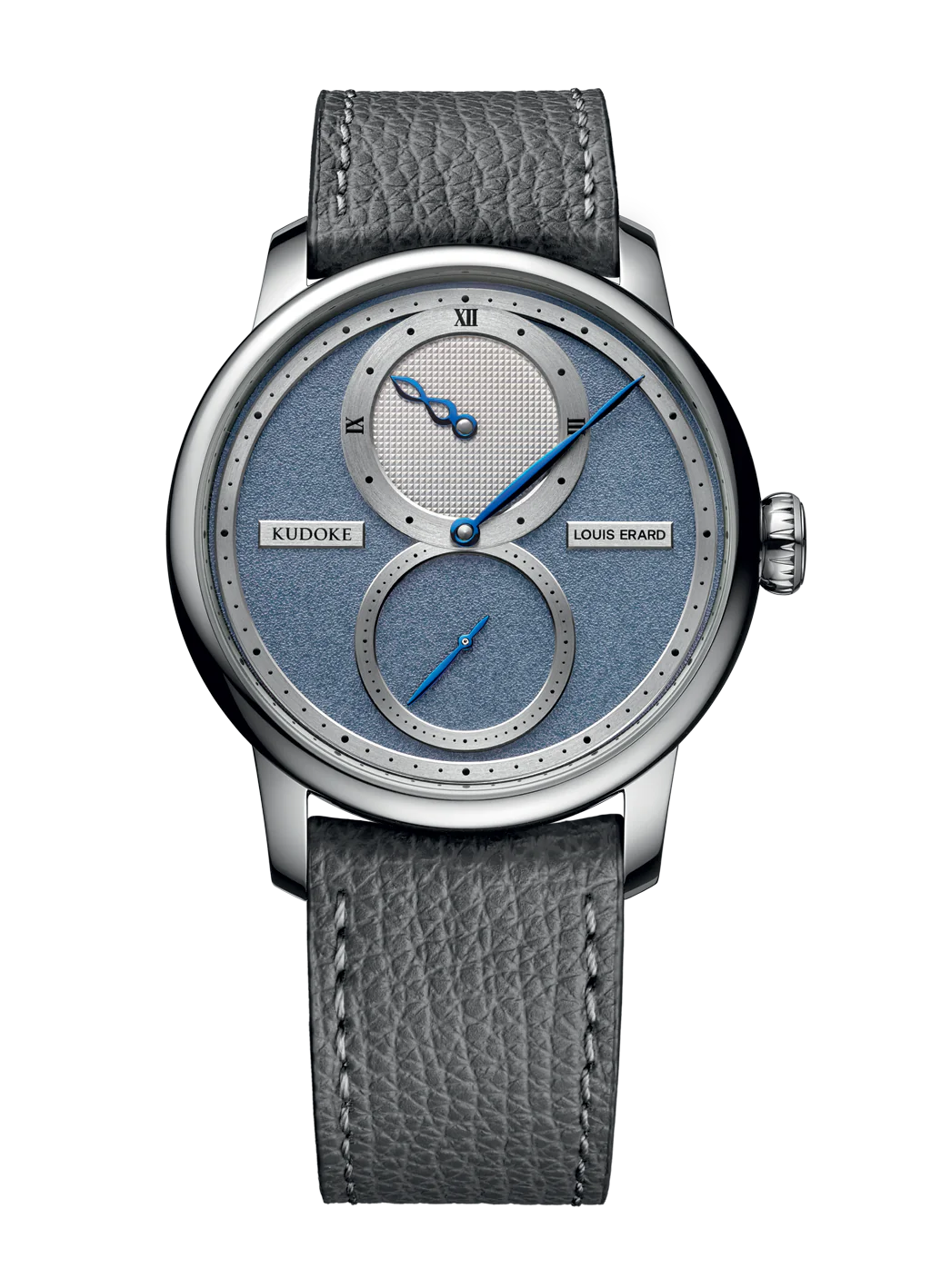 Le Régulateur Louis Erard x KUDOKE Light Blue Front
