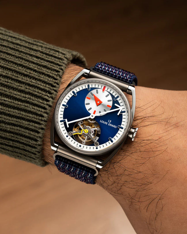 Le Régulateur Tourbillion Louis Erard x Alain Silberstein Blue