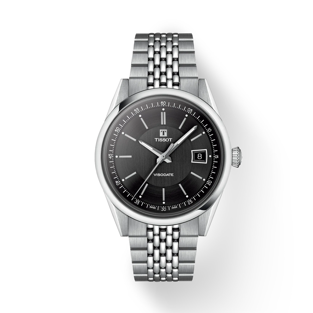 Tissot Visodate 39 39mm Steel Black