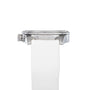 Side view of the TUDOR Glamour Date wristwatch in silver with a white strap, set against a plain white background.