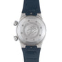 The back of the IWC Schaffhausen Aquatimer Cousteau Divers Limited Edition watch features engraved text and a black rubber strap.