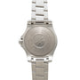 Back view of the Breitling Avenger II Seawolf, featuring a stainless steel case back engraved with the Breitling logo and text.