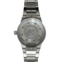 Back view of the IWC Schaffhausen Aquatimer GST 2000, featuring a stainless steel case with engravings and a brushed metal bracelet.