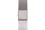 The Piaget White Gold Malachite Dress Watch features a square blank face and a linked band, showcased against a white background.