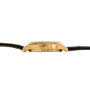 Side view of the Patek Philippe Retrograde Perpetual Calendar gold wristwatch, featuring a black leather strap and a crown on the right side.
