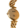 Gold Panthere Ronde wristwatch by Cartier with a visible back case, signature branding, and a linked metal band.