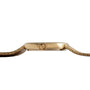 Side view of the Patek Philippe Ellipse Jumbo gold wristwatch with a brown leather strap and visible crown on a white background.