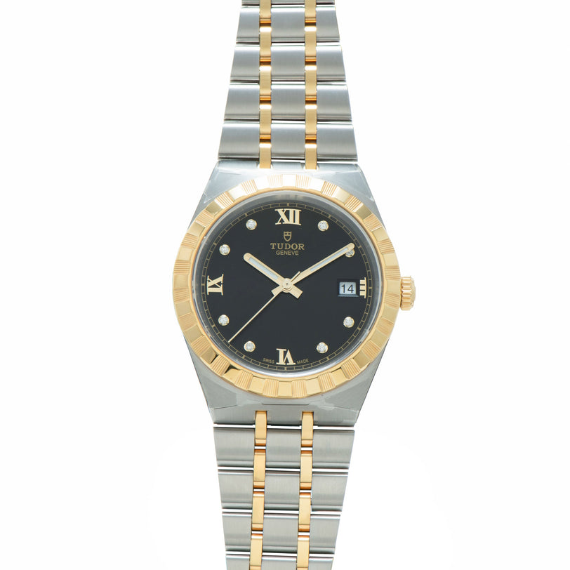 Royal | 38mm, Steel & Gold, Black Dial