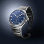 Longitude Titanium Ocean Blue Bracelet Three Fourths