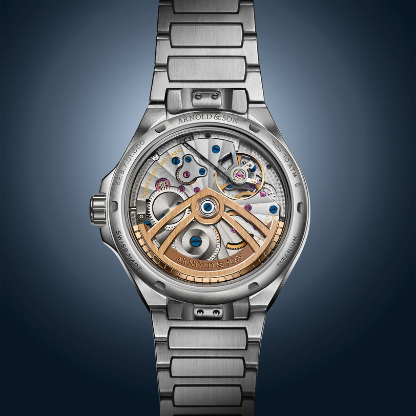 Longitude Titanium Ocean Blue Bracelet Back