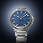 Longitude Titanium Ocean Blue Bracelet Face Up