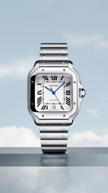 Santos de Cartier mens watch in the clouds