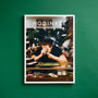 On the cover of HODINKEE Magazine, Volume 11 by Hodinkee, a person studies a watch with a loupe at a workbench, set against a green background.