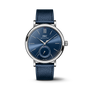 IWC Schaffhausen Portofino Automatic Pointer Date Laureus watch with blue dial and navy leather strap