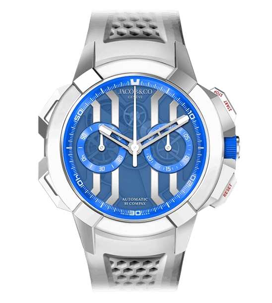 ハッピークエサコ Jacob & Co Epic X Chrono | Titanium Satined Case, 44mm, Rubber Strap